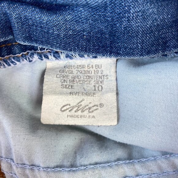 Vintage chic Denim Pleated Jean Skirt Sz 10 Small - Picture 10 of 12